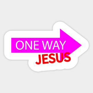 One Way. Jesus Sticker